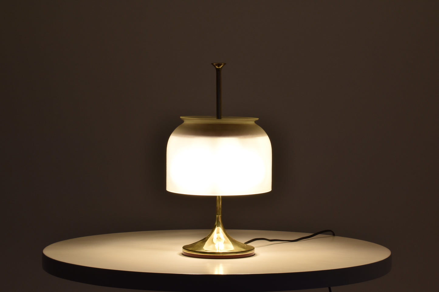 1950's Italian Brass Glass Table Lamp - Spirit Gallery