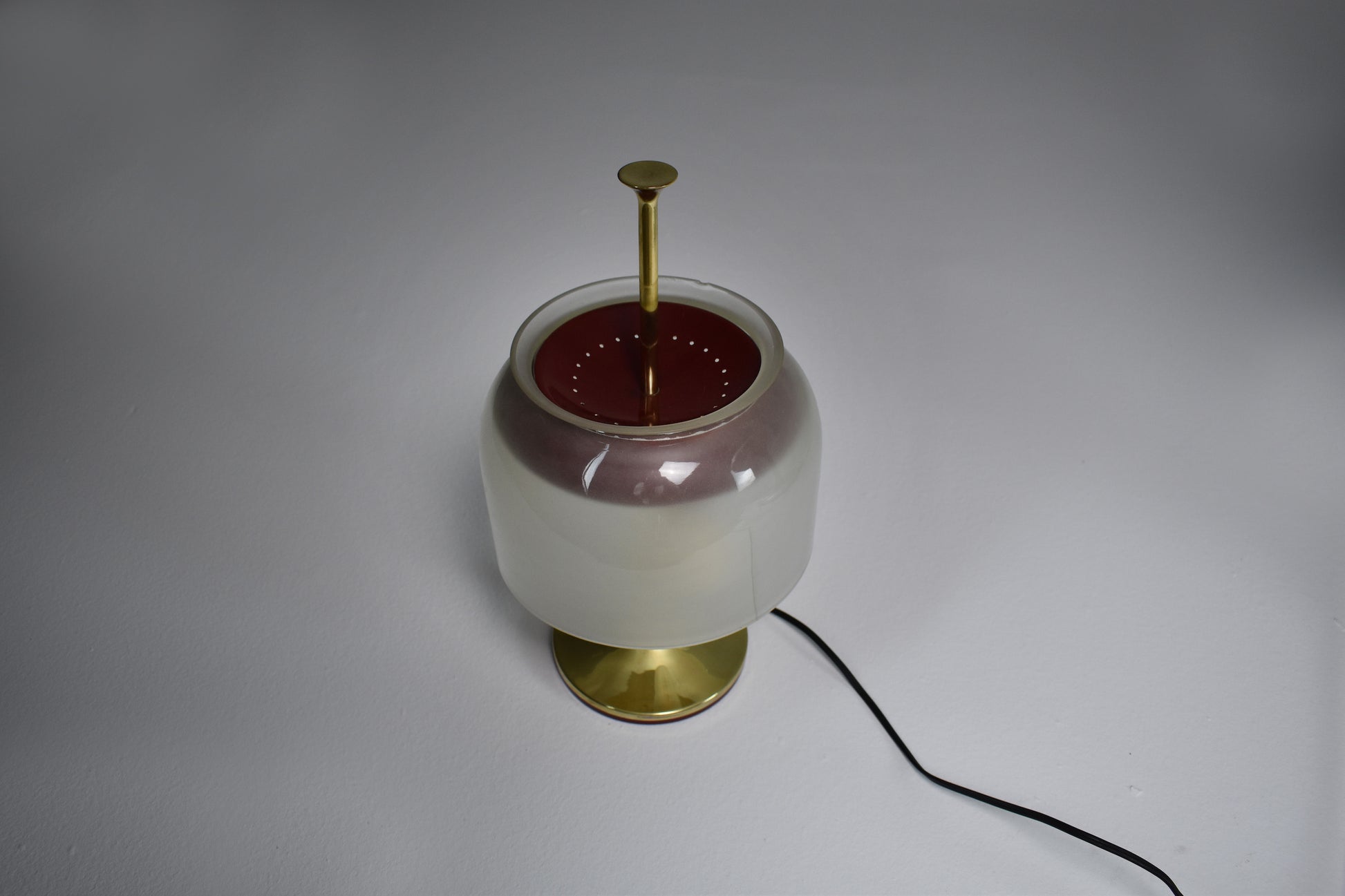 1950's Italian Brass Glass Table Lamp - Spirit Gallery