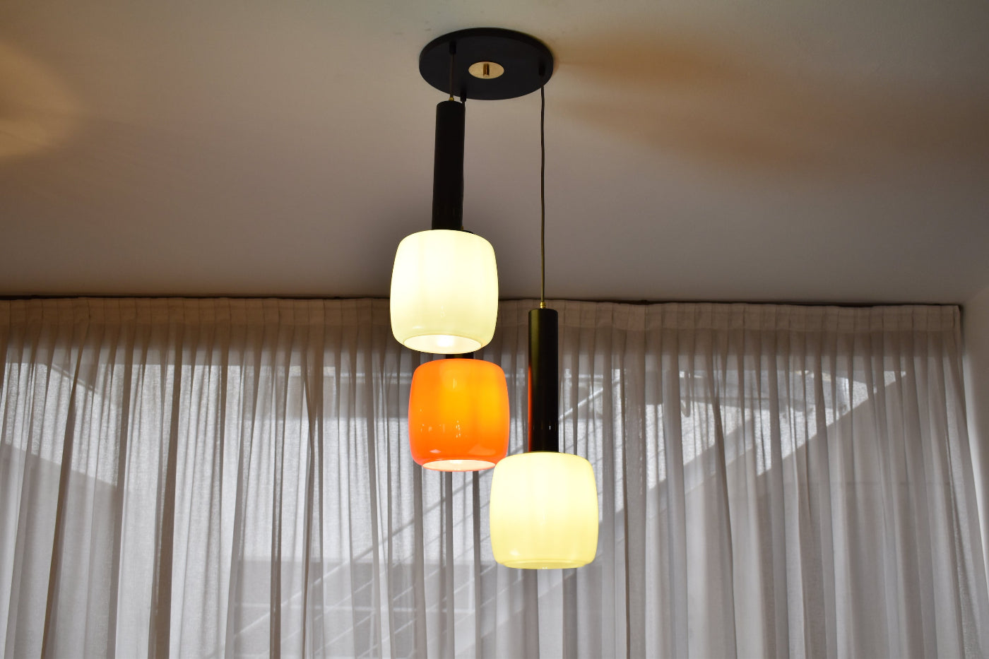 1950's Italian Multicolour Murano Glass Pendant by Stilnovo