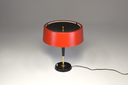 1950s Midcentury Modern Italian Oscar Torlasco Brass Table Lamp - Spirit Gallery