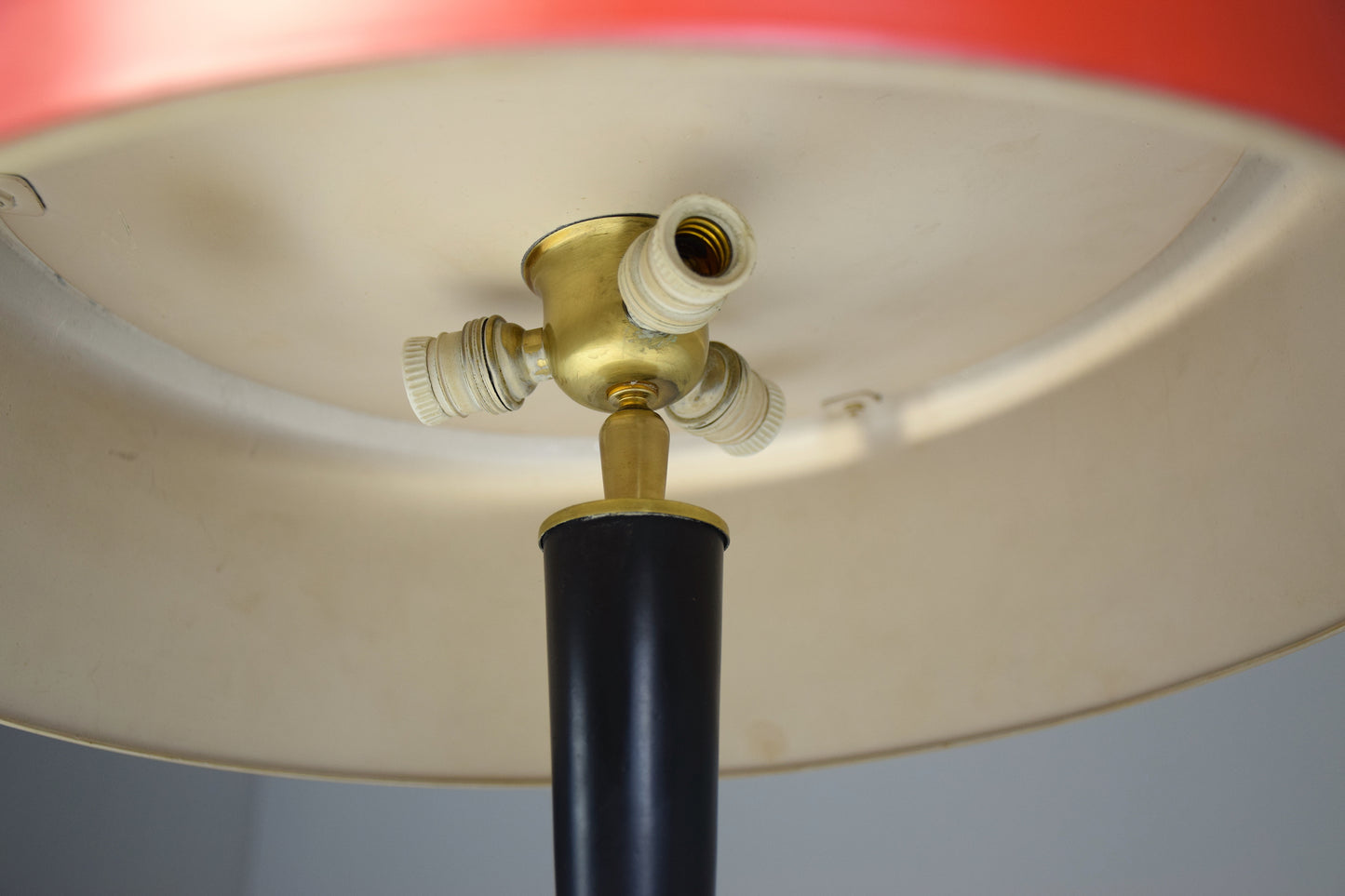 1950s Midcentury Modern Italian Oscar Torlasco Brass Table Lamp - Spirit Gallery