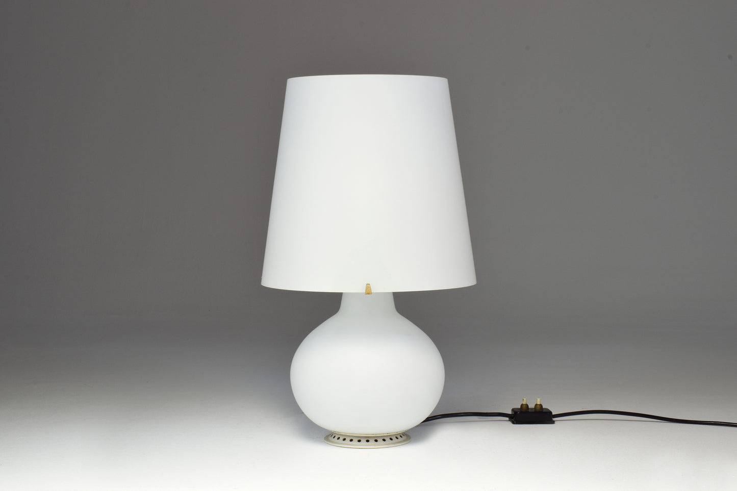 1953 First Edition Max Ingrand White Glass Double Light Table Lamp - Spirit Gallery