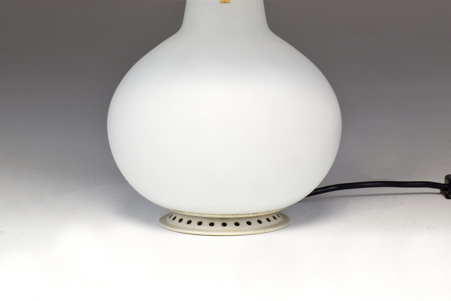 1953 First Edition Max Ingrand White Glass Double Light Table Lamp - Spirit Gallery