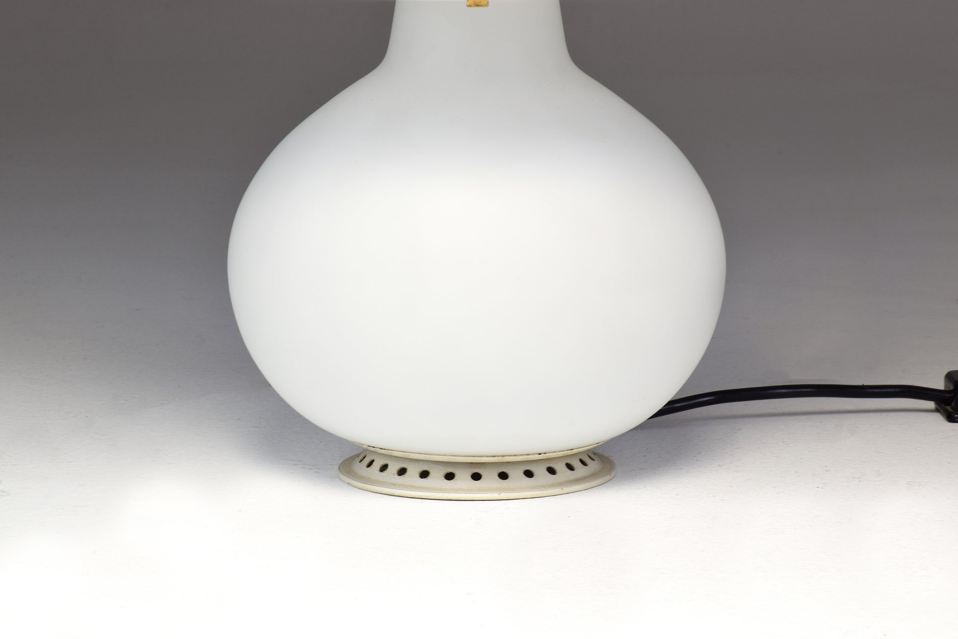 1953 First Edition Max Ingrand White Glass Double Light Table Lamp - Spirit Gallery