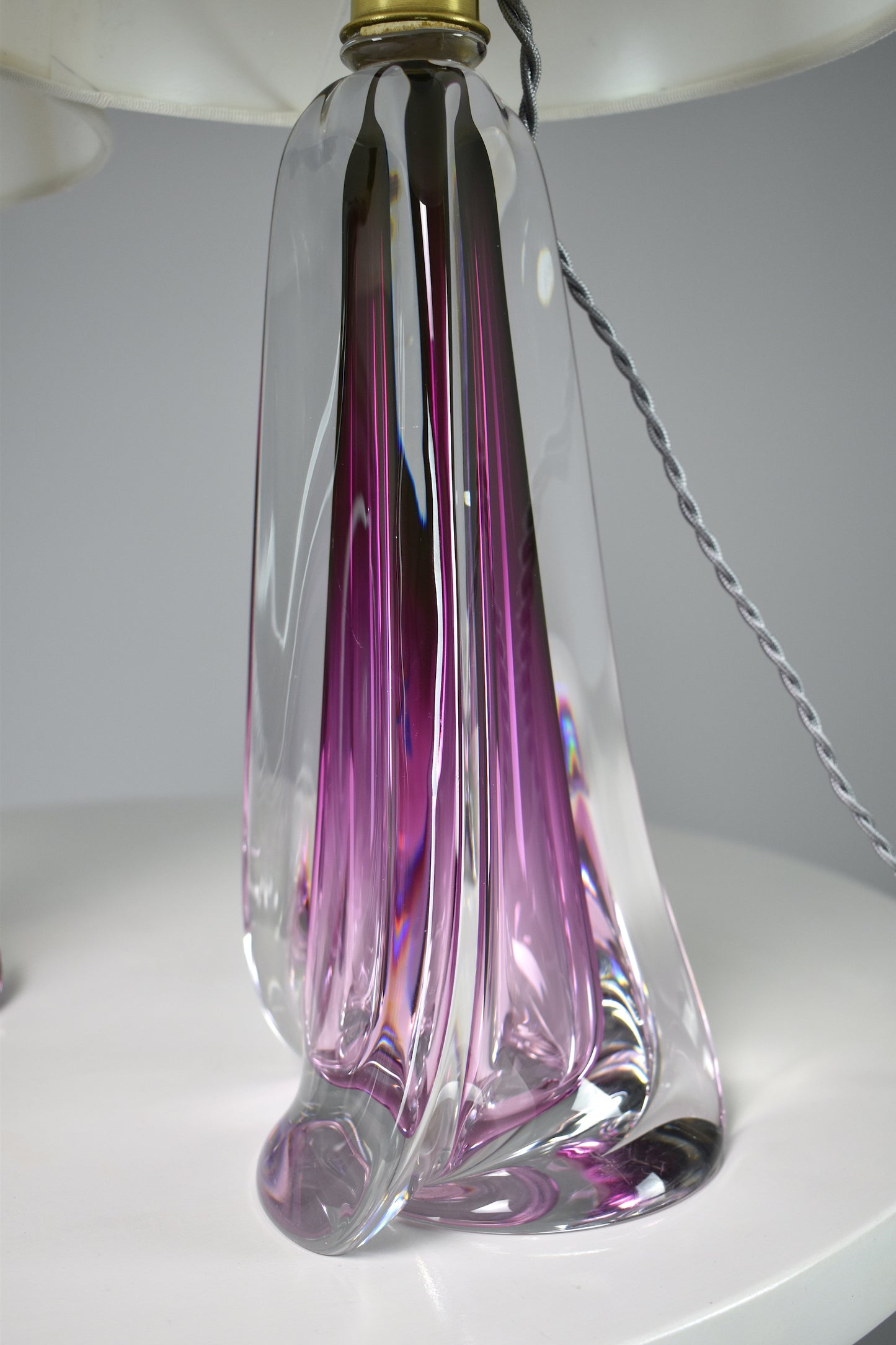 1960's Val Saint Lambert Crystal Table Lamps - Spirit Gallery