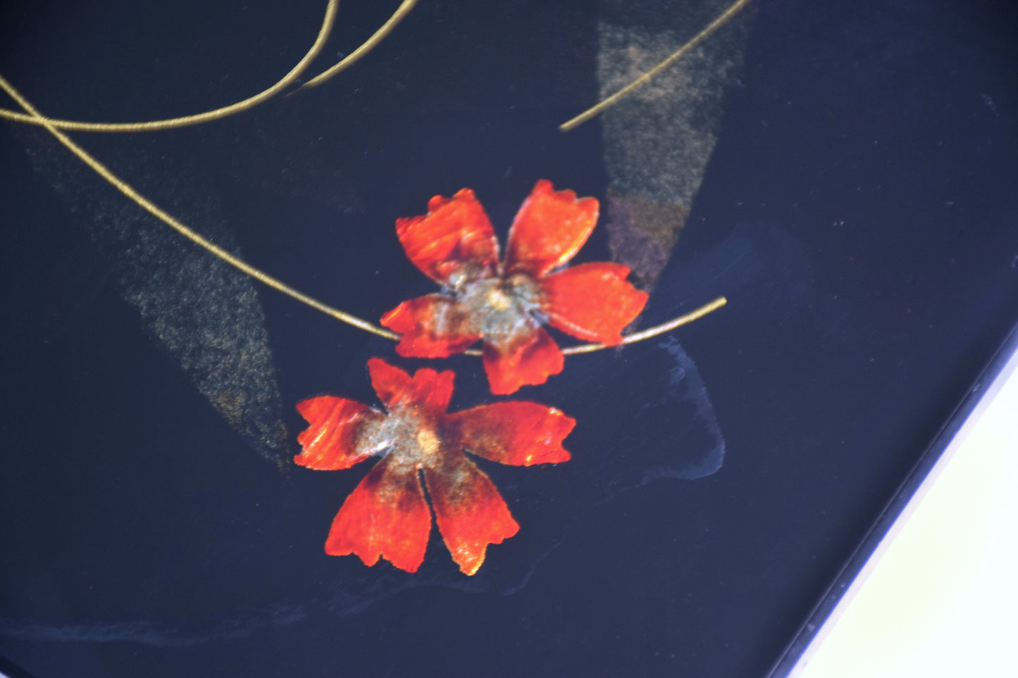1970's French Floral Glass Hand-Painted Coffee Table - Spirit Gallery