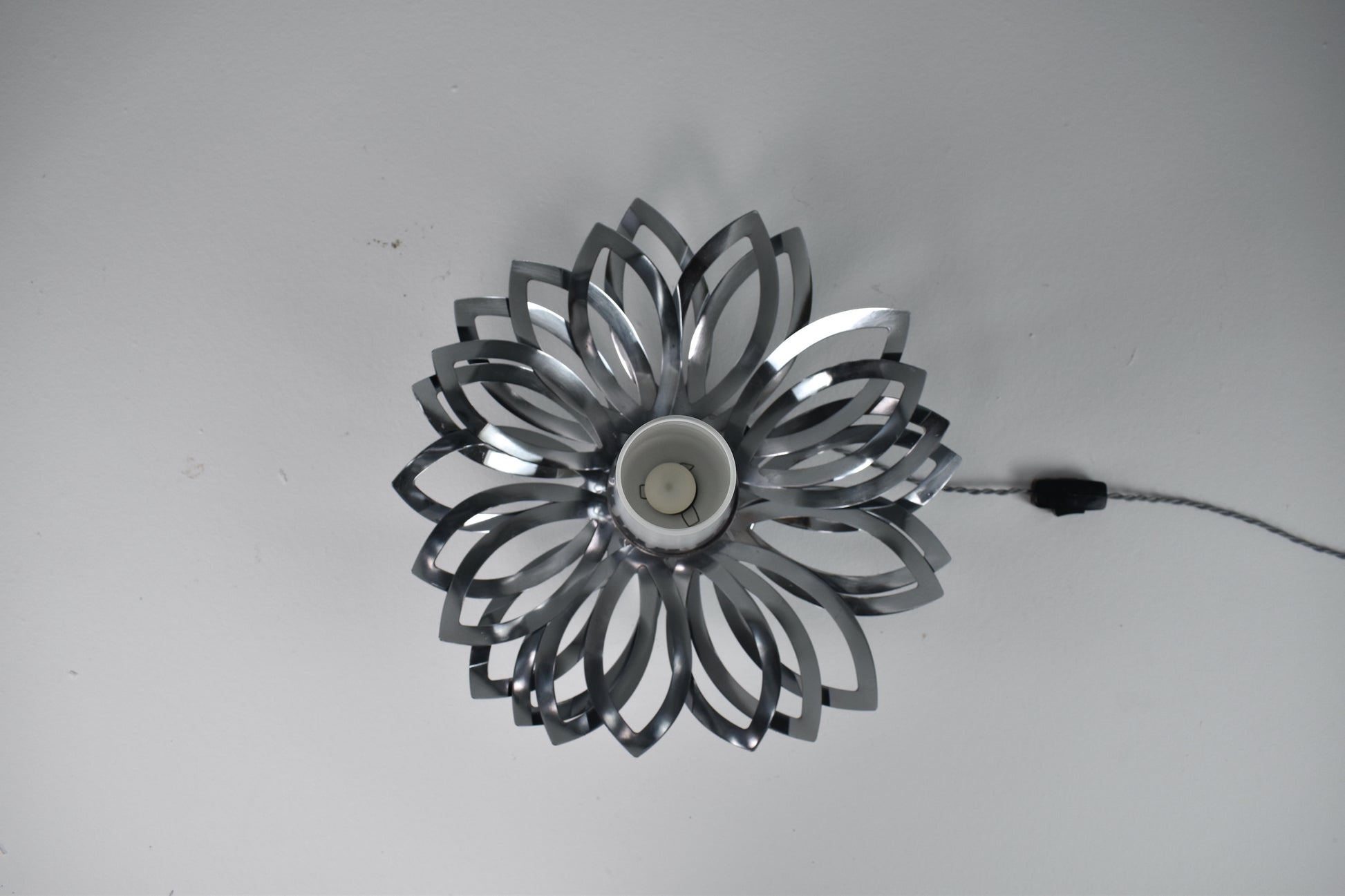 1970's Stainless Steel Flower Lamp by Jacqueline Trocmé - Spirit Gallery