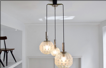 20th Century French Globe Three-Light Glass Pendant, 1970s - Spirit Gallery