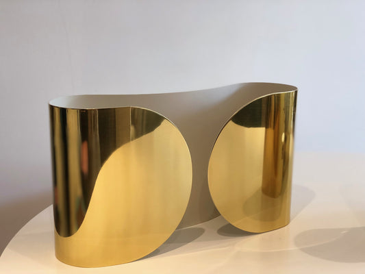 20th Century Italian Foglio Brass Sconces for Flos - Spirit Gallery