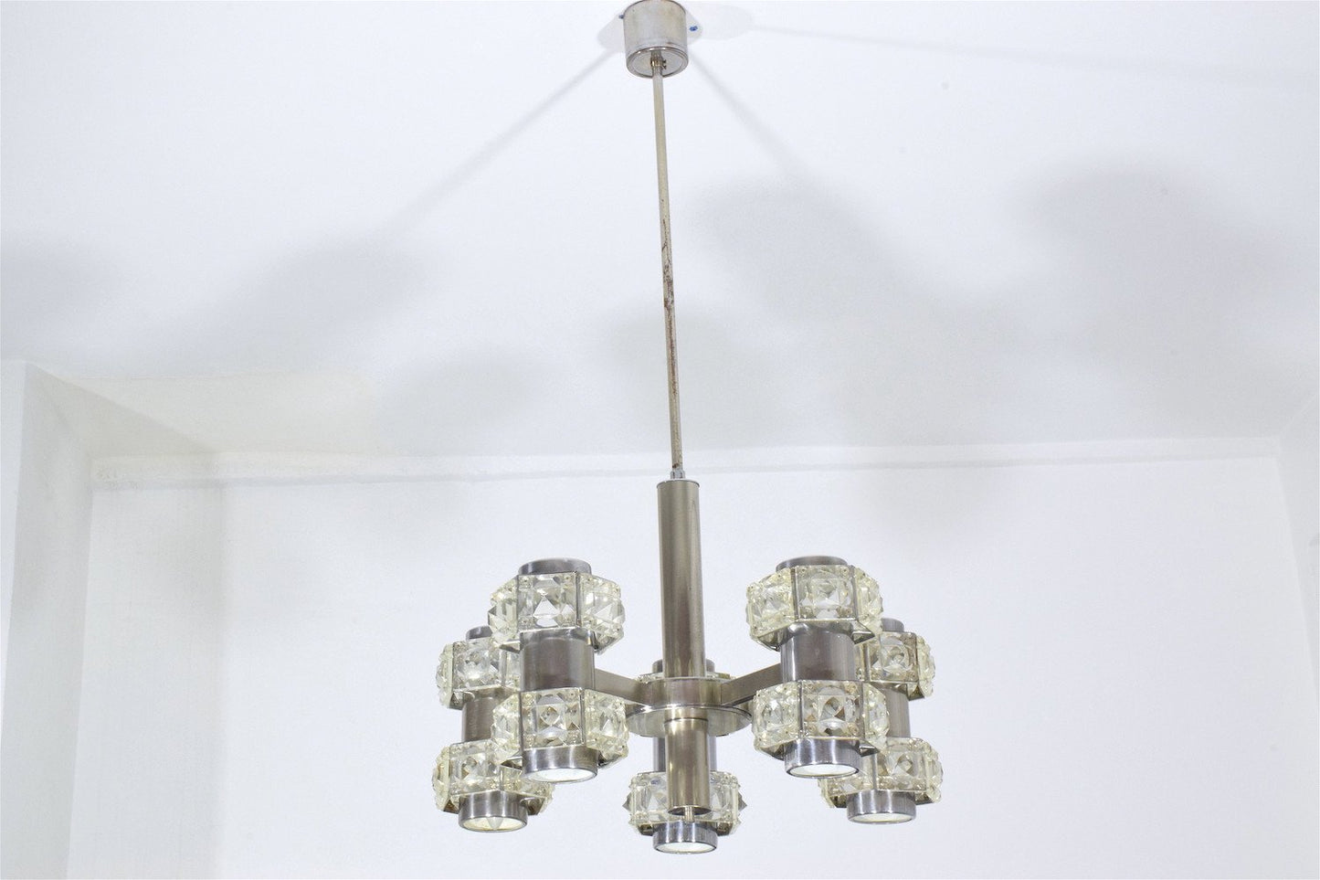 20th Century Italian Vintage Glass Steel Pendant, 1970s - Spirit Gallery