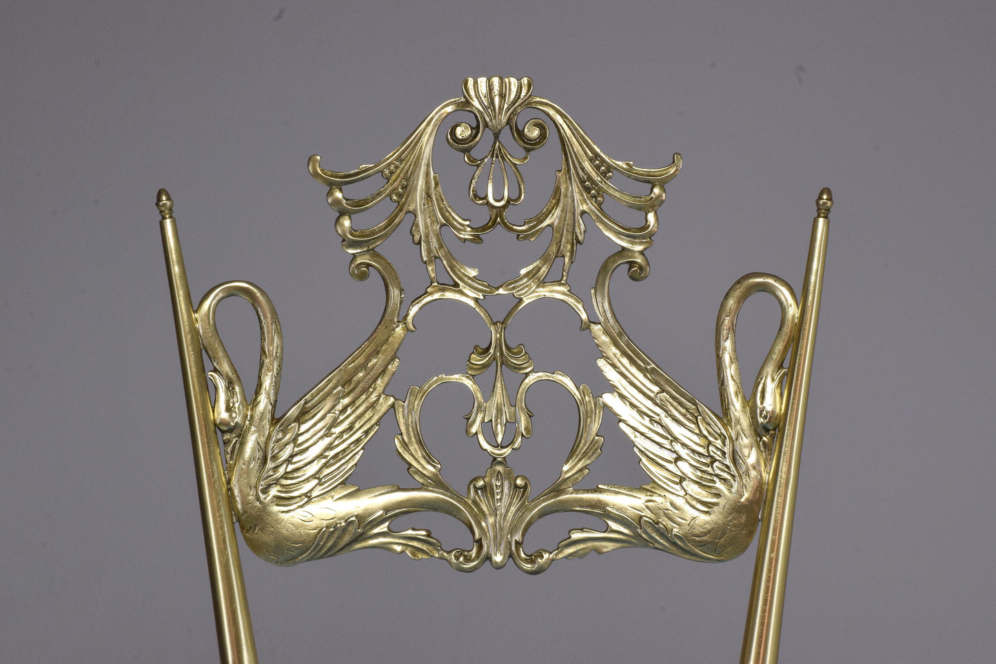 20th Century Pair of Italian Vintage Brass Swan Chairs, 1950s - Spirit Gallery