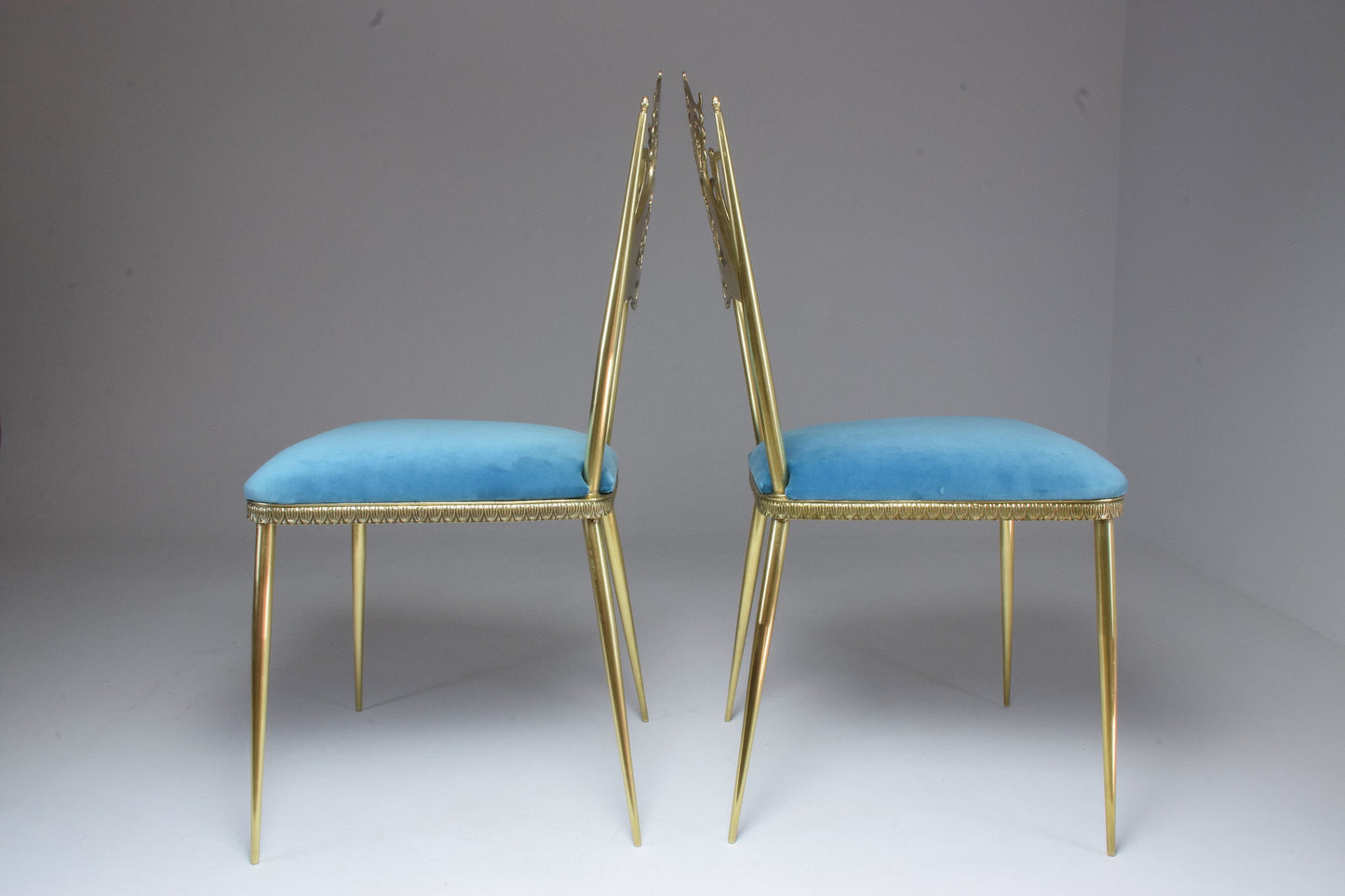 20th Century Pair of Italian Vintage Brass Swan Chairs, 1950s - Spirit Gallery