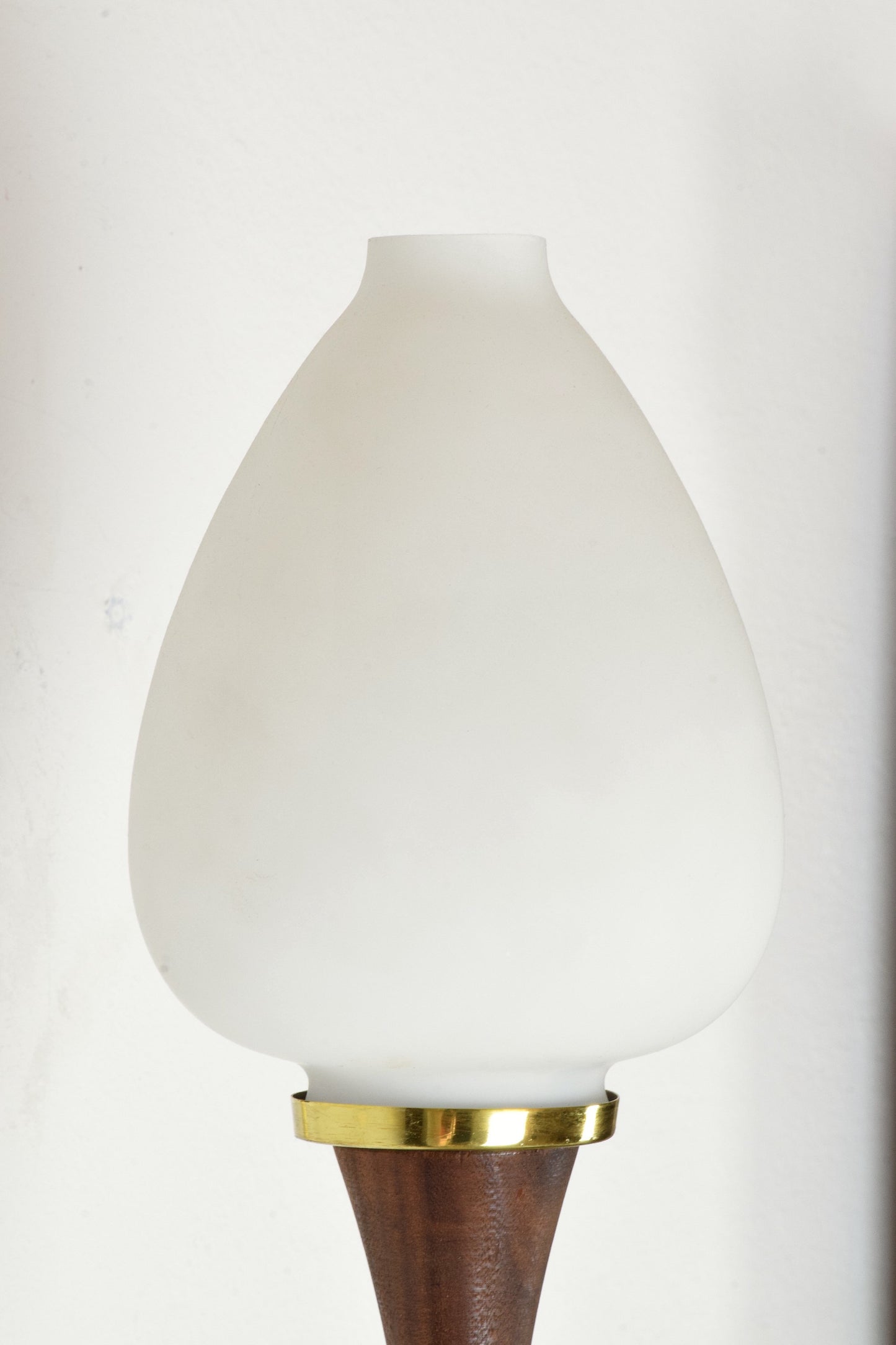 20th Century Pair of Italian Wood and Brass Sconces, 1950's - Spirit Gallery