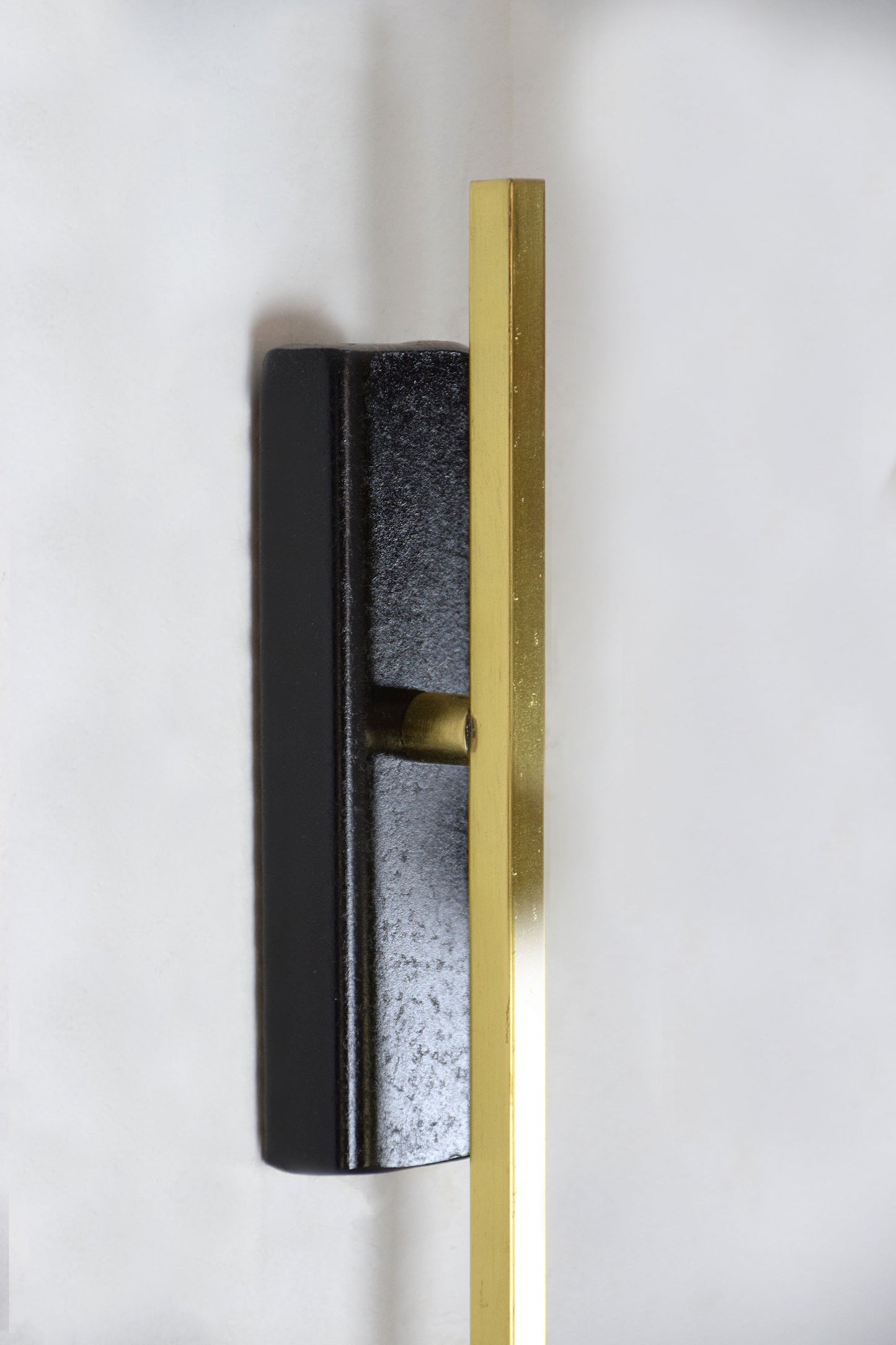 20th Century Pair of Italian Wood and Brass Sconces, 1950's - Spirit Gallery