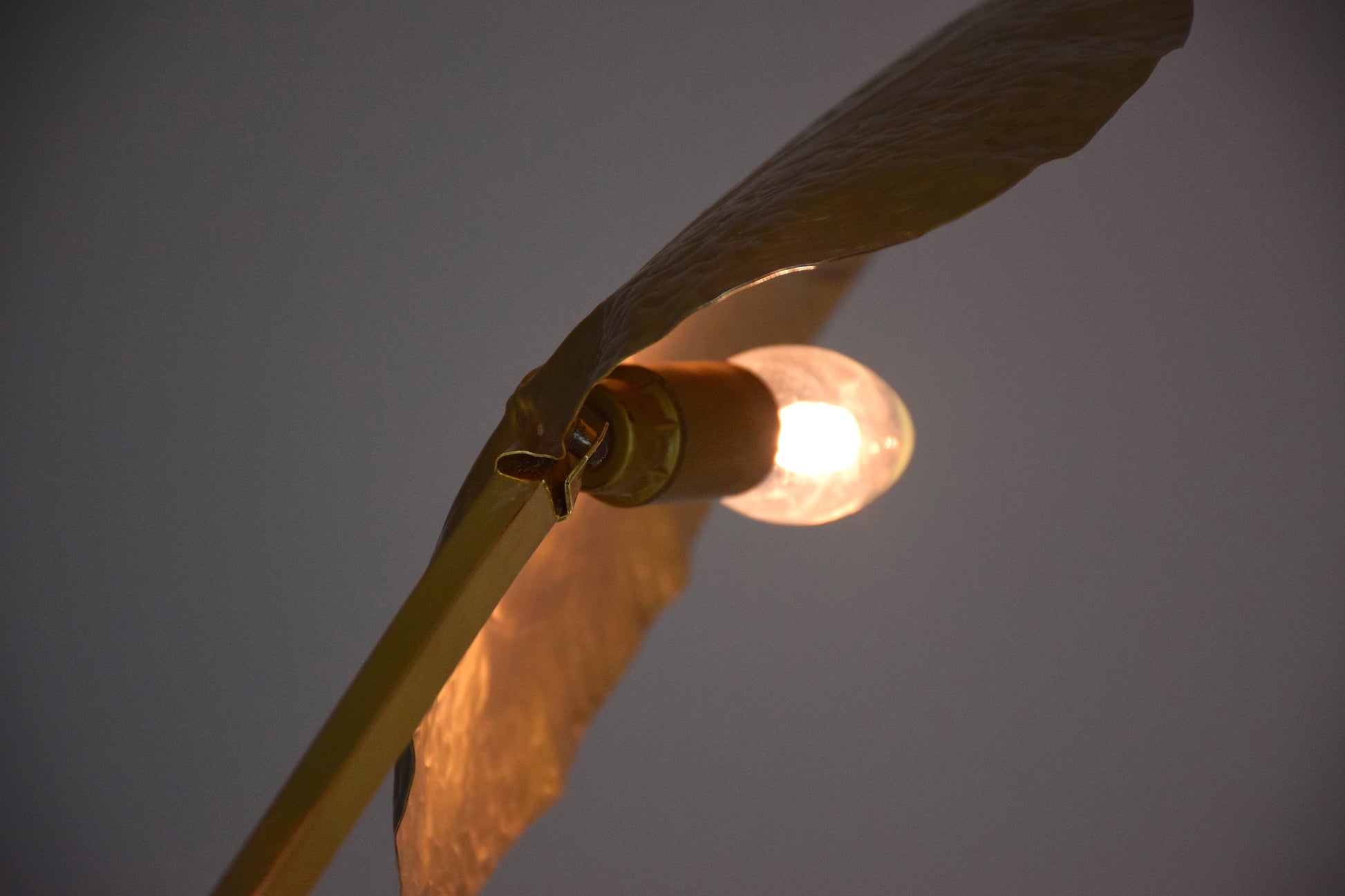 20th Century Rare Brass Floor Lamp by Tommaso Barbi, 1970's - Spirit Gallery