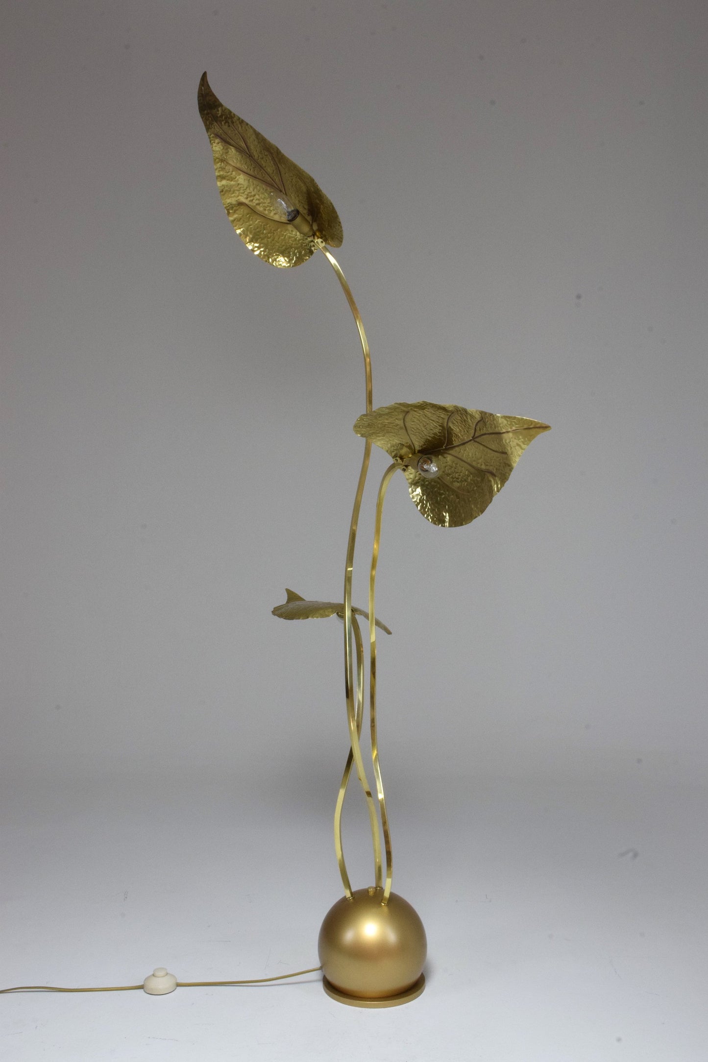 20th Century Rare Brass Floor Lamp by Tommaso Barbi, 1970's - Spirit Gallery