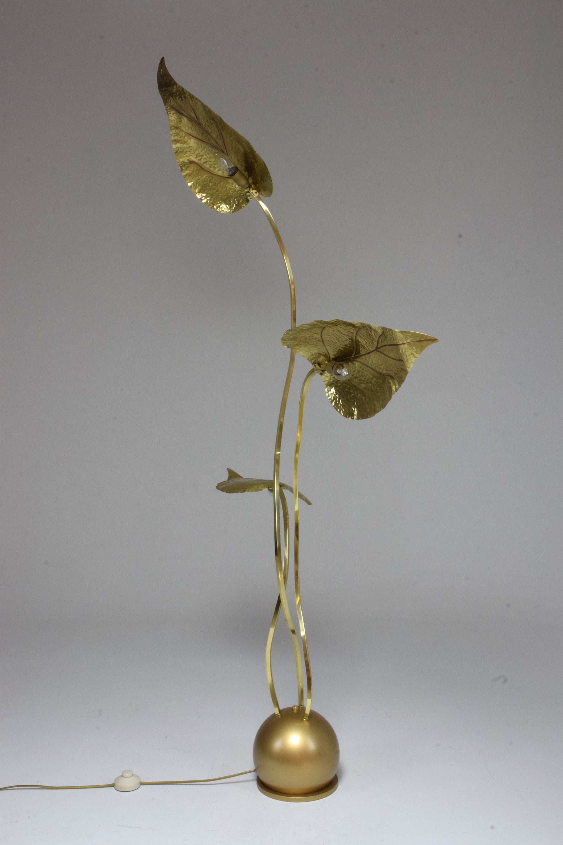 20th Century Rare Brass Floor Lamp by Tommaso Barbi, 1970's - Spirit Gallery
