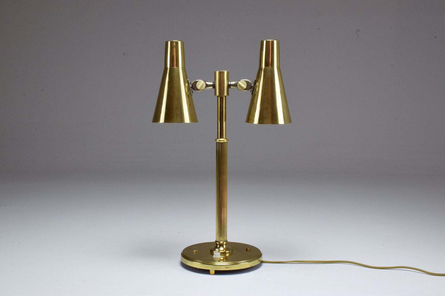 20th Century Scandinavian Brass Double Shade Table Lamp by Sønnico, 1960s - Spirit Gallery