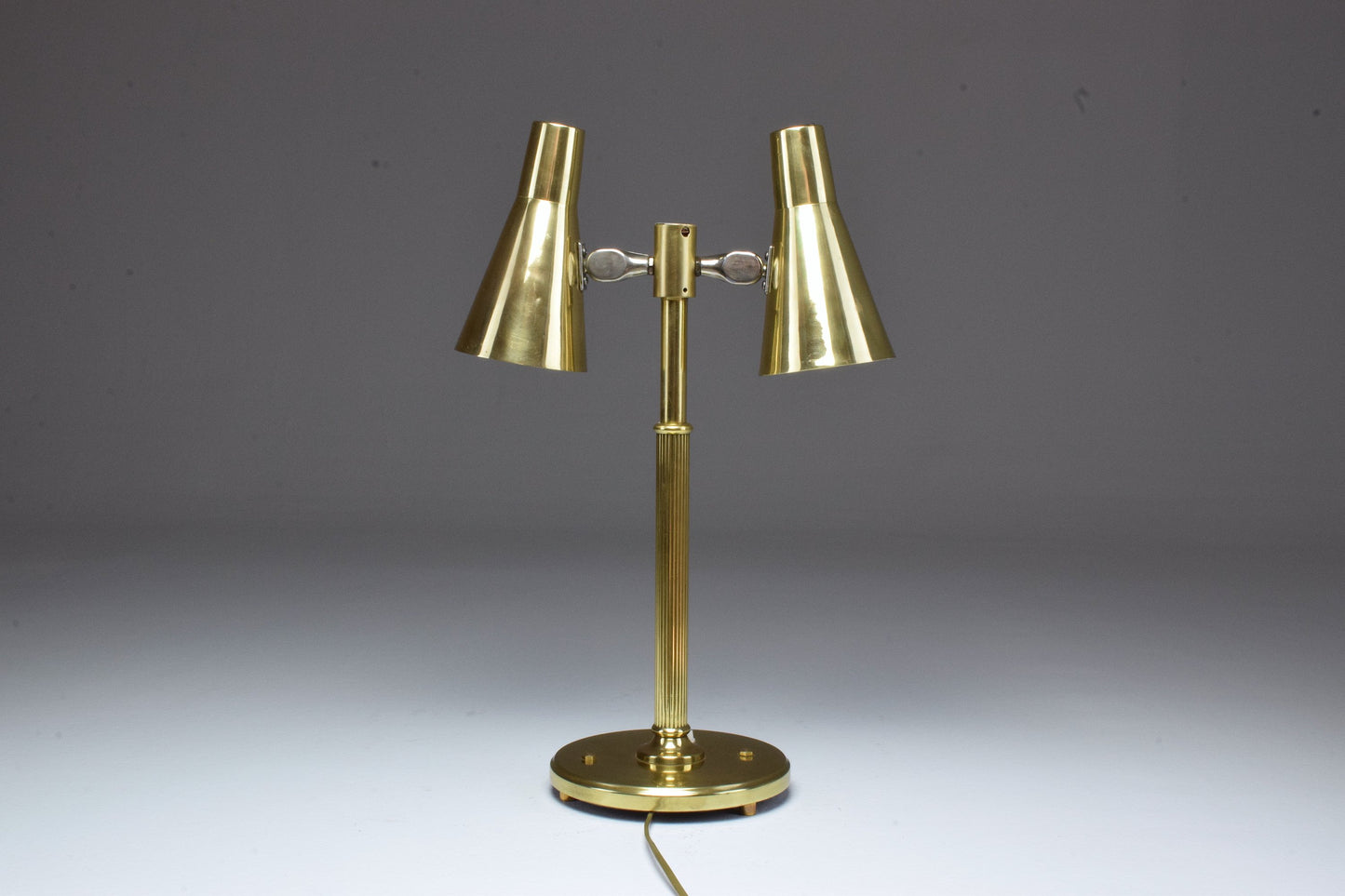 20th Century Scandinavian Brass Double Shade Table Lamp by Sønnico, 1960s - Spirit Gallery