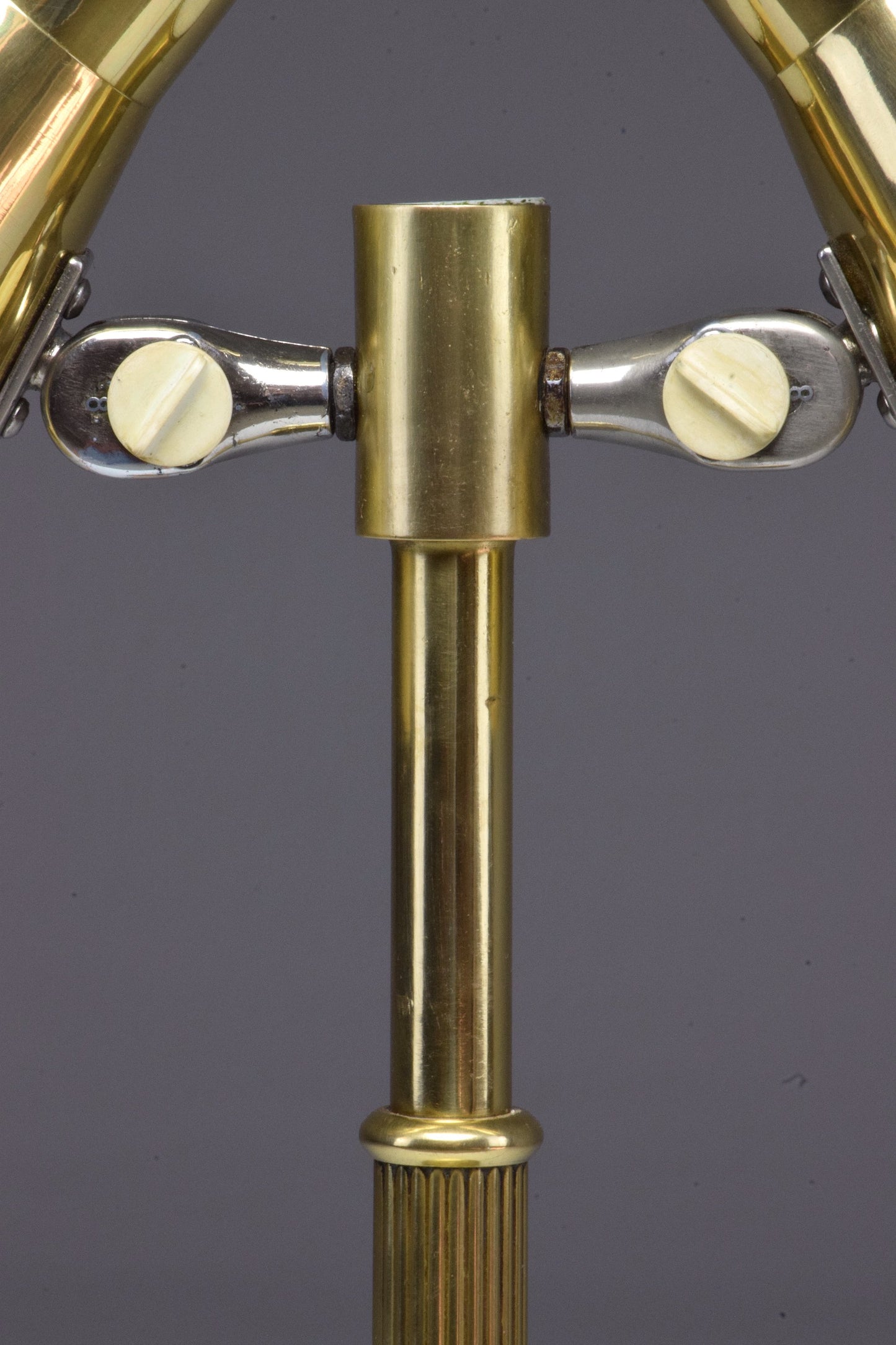 20th Century Scandinavian Brass Double Shade Table Lamp by Sønnico, 1960s - Spirit Gallery
