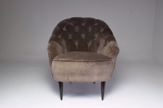 1950's Italian Mid-Century Gio Ponti Style Pair of Armchairs - Spirit Gallery