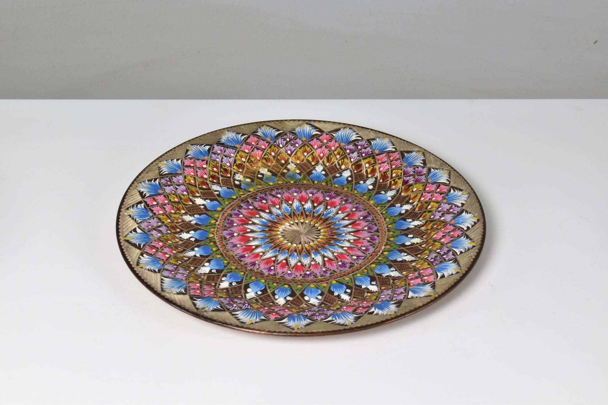 1980's Enameled Cloisonne Brass Decorative Dish Bowls - Spirit Gallery