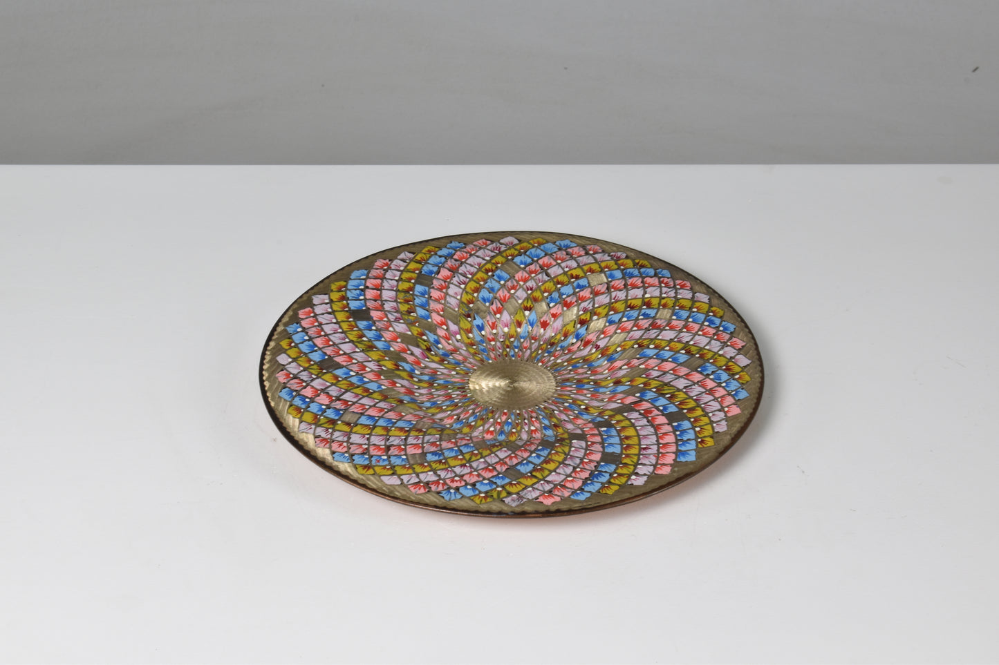 1980's Enameled Cloisonne Brass Decorative Dish Bowls - Spirit Gallery