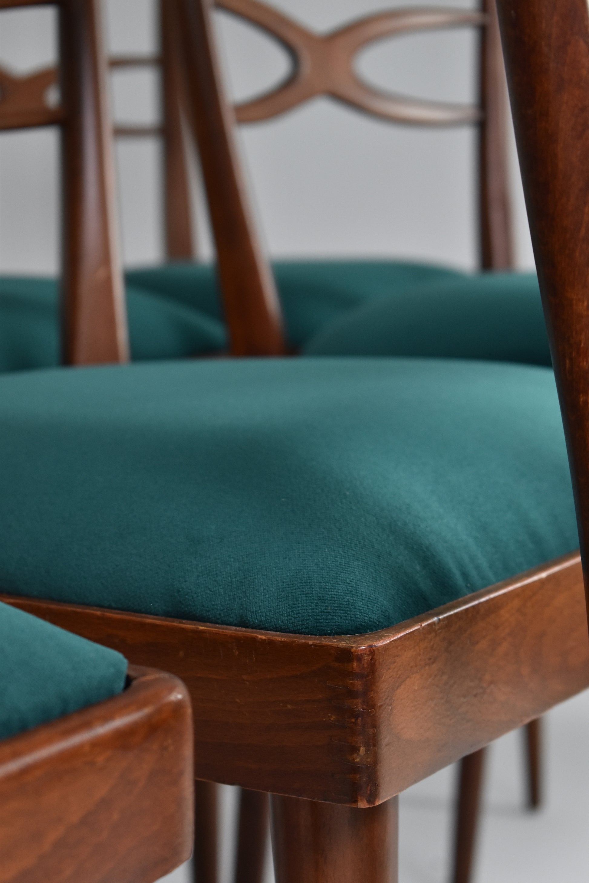 1970's Consorzio Sedie Friuli Restored Dining Chairs, Set of 8 - Spirit Gallery