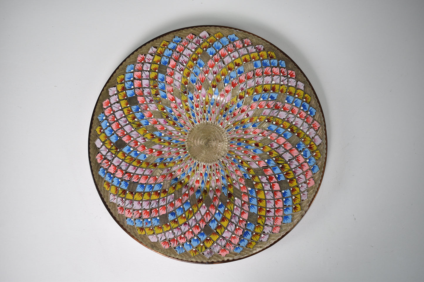 1980's Enameled Cloisonne Brass Decorative Dish Bowls - Spirit Gallery