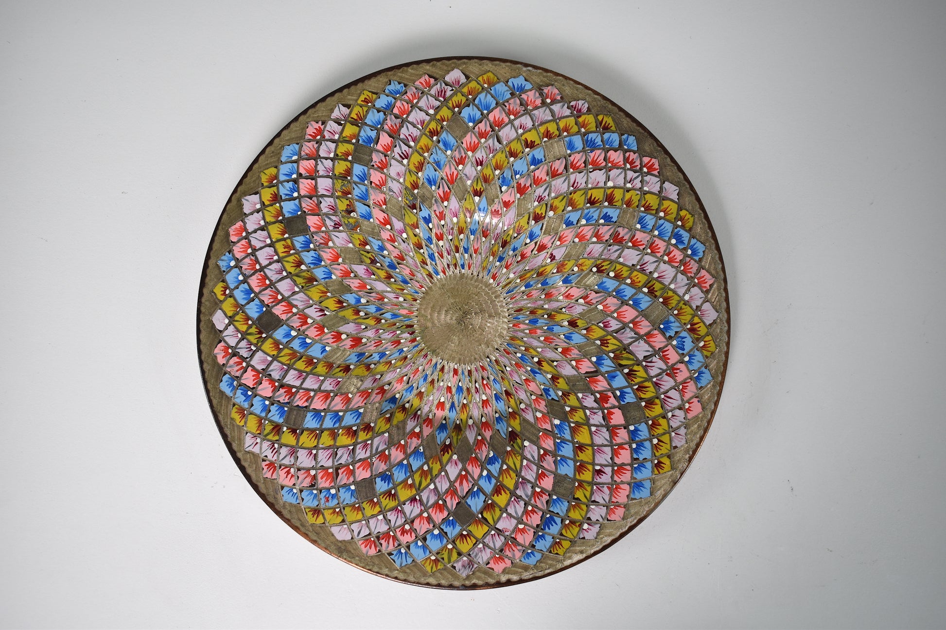 1980's Enameled Cloisonne Brass Decorative Dish Bowls - Spirit Gallery