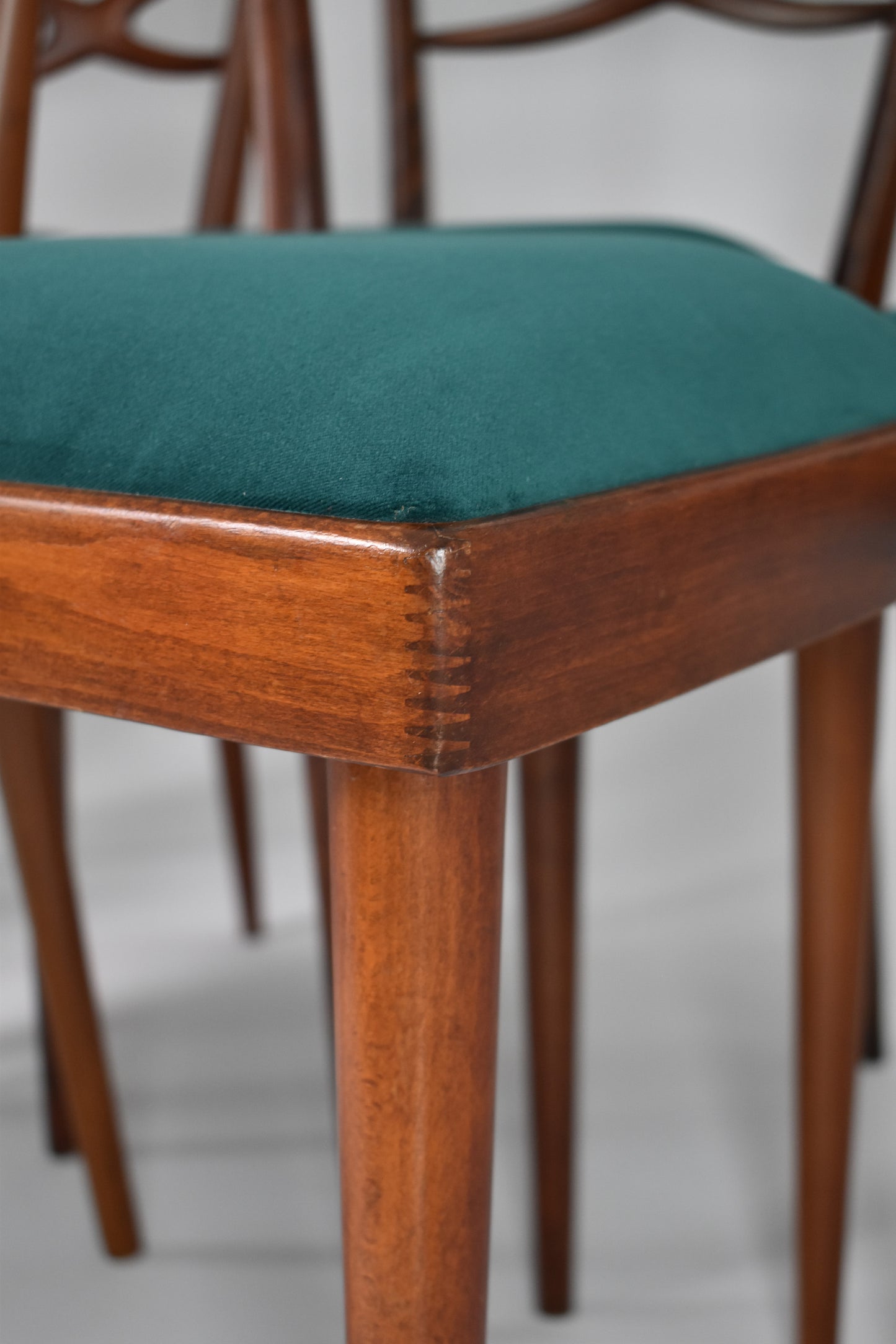 1970's Consorzio Sedie Friuli Restored Dining Chairs, Set of 8 - Spirit Gallery