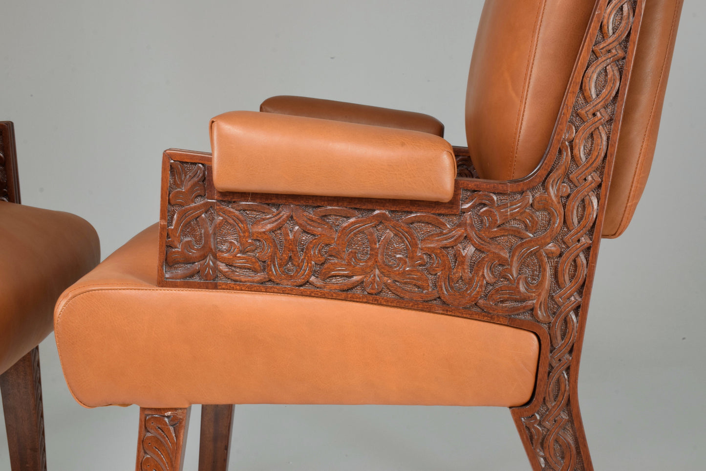 1950's Pair of Art Deco Style Sculpted Armchairs - Spirit Gallery