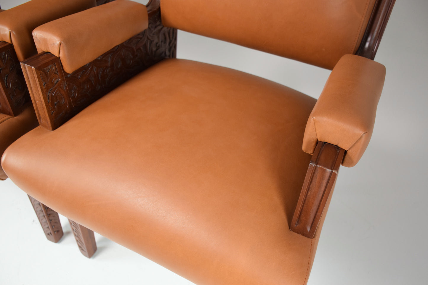 1950's Pair of Art Deco Style Sculpted Armchairs - Spirit Gallery