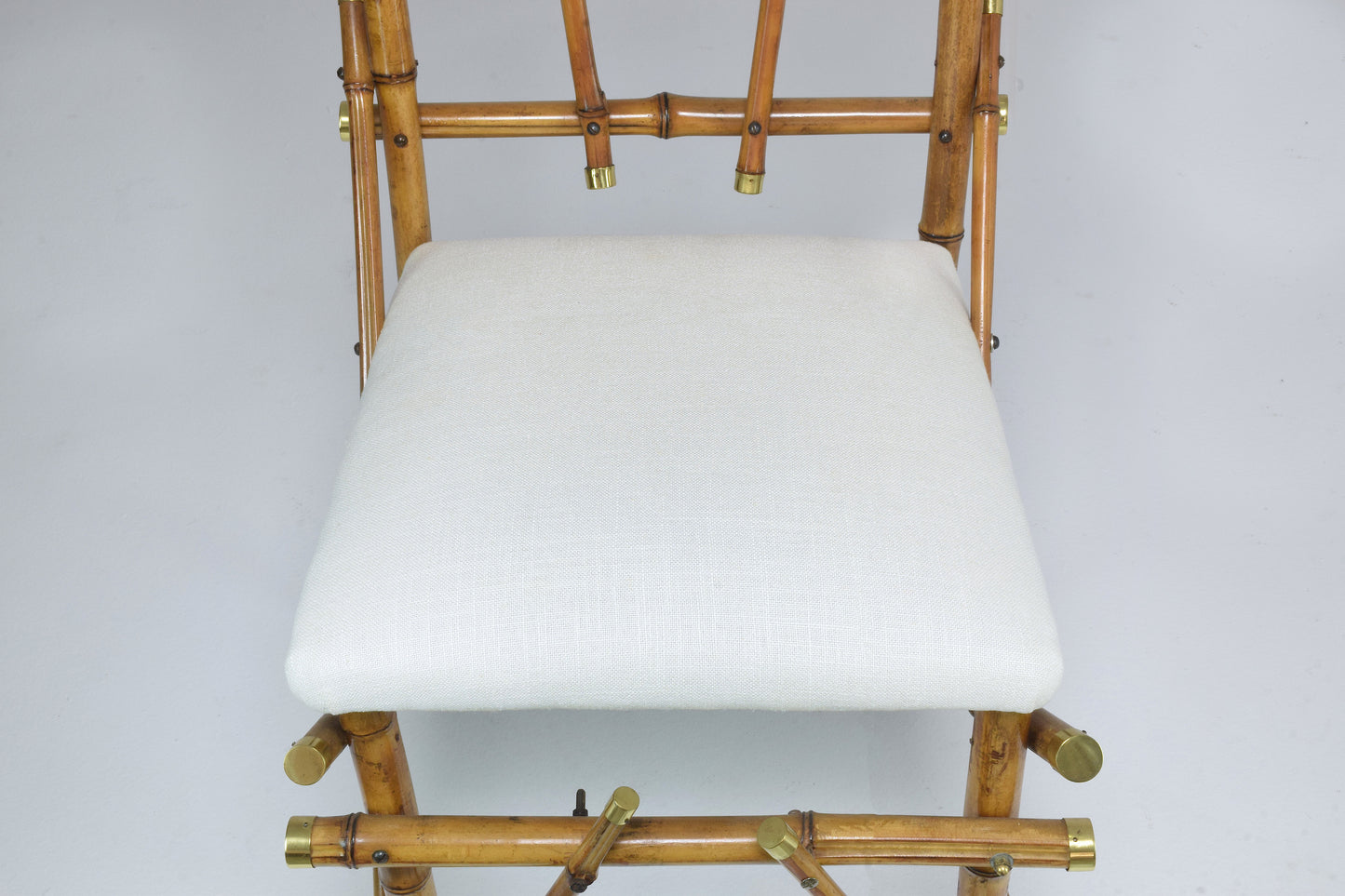 1960's Bamboo Brass Dining Chairs, Set of Four - Spirit Gallery