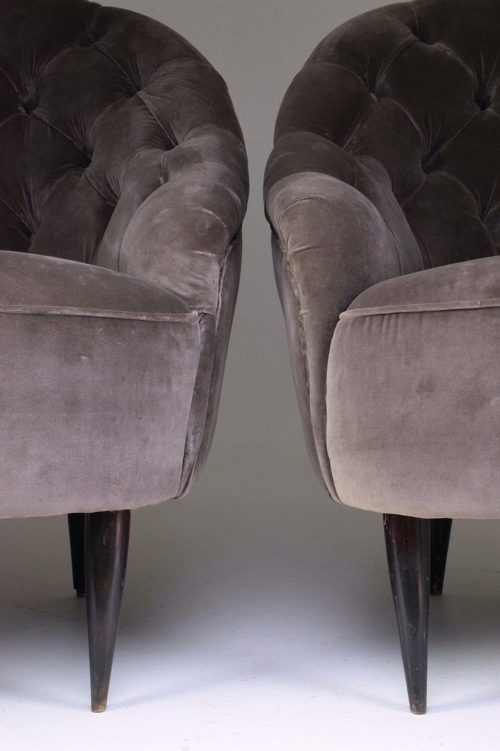 1950's Italian Mid-Century Gio Ponti Style Pair of Armchairs - Spirit Gallery