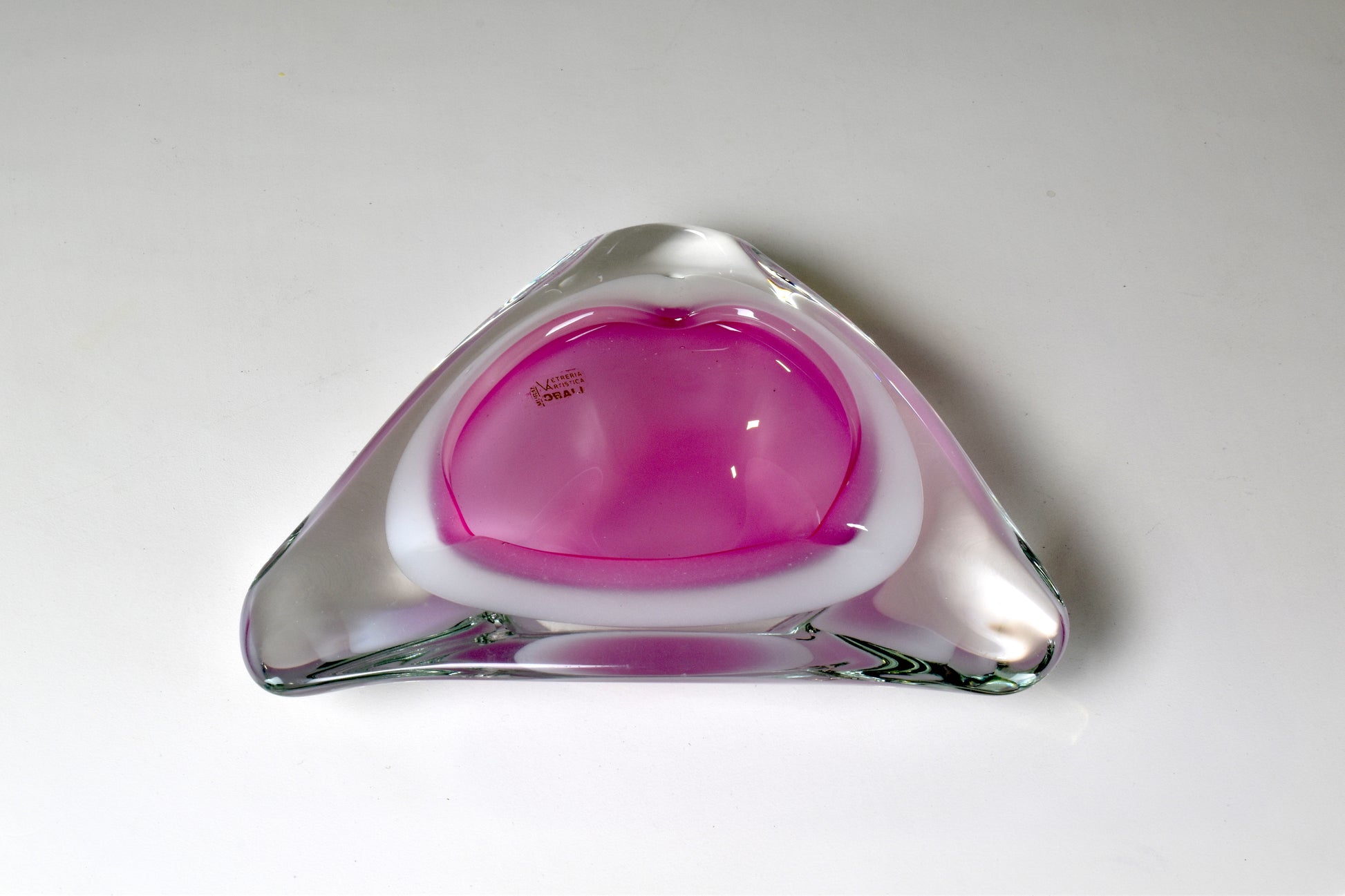 1980's Murano Sommerso Ashtray by Oball - Spirit Gallery