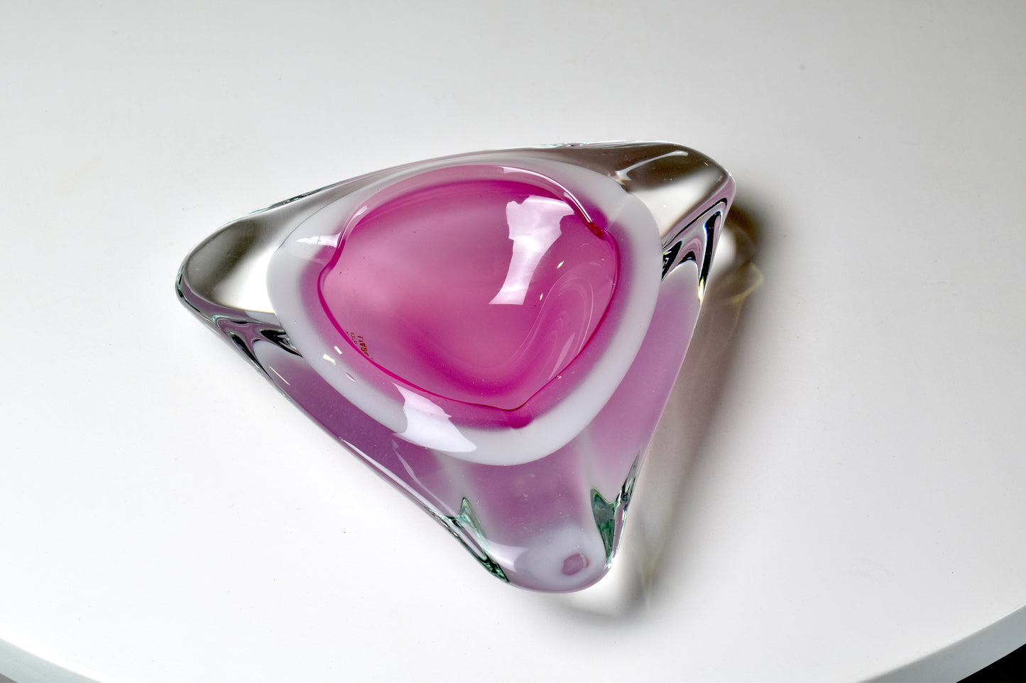 1980's Murano Sommerso Ashtray by Oball - Spirit Gallery