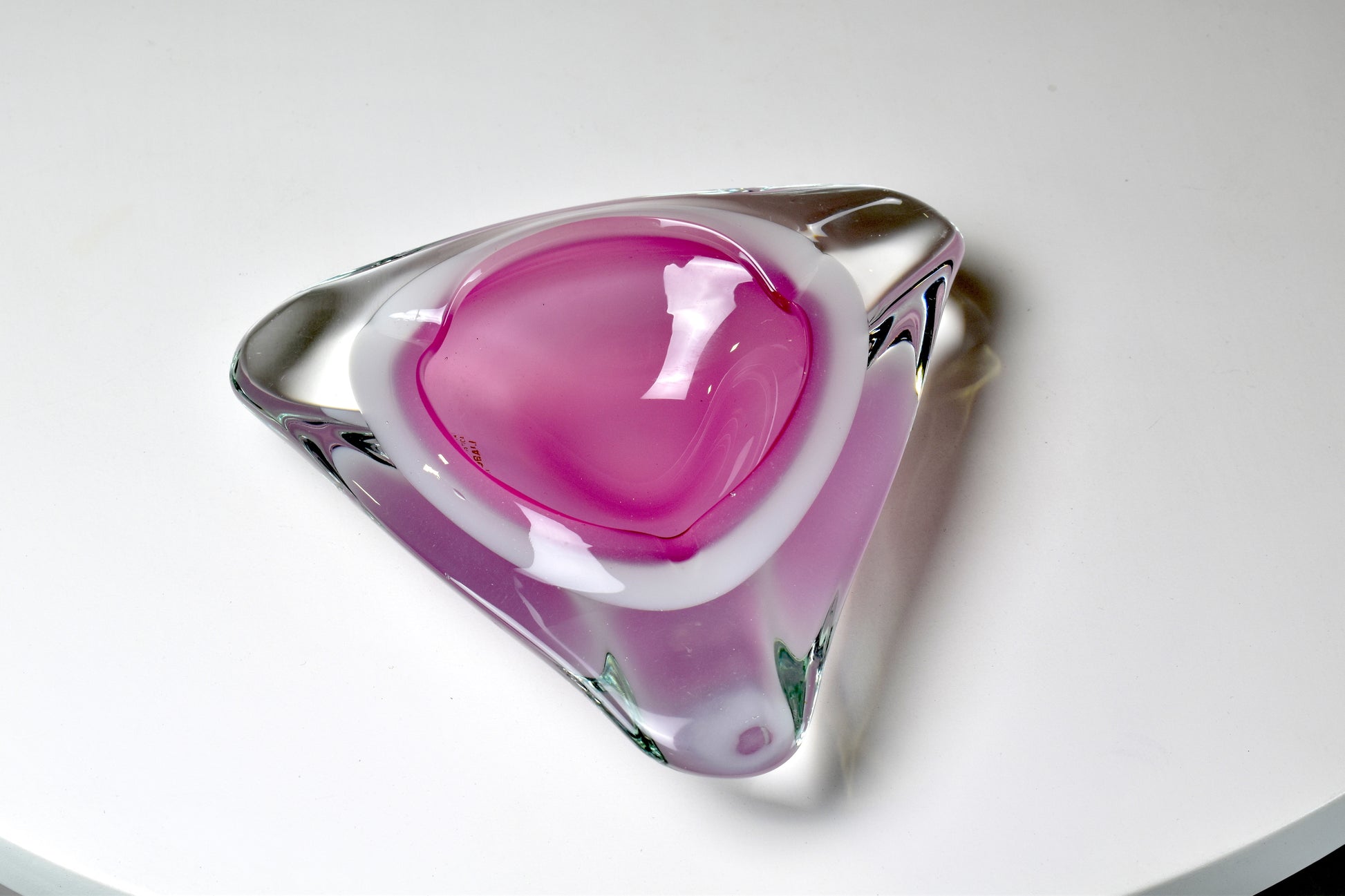 1980's Murano Sommerso Ashtray by Oball - Spirit Gallery