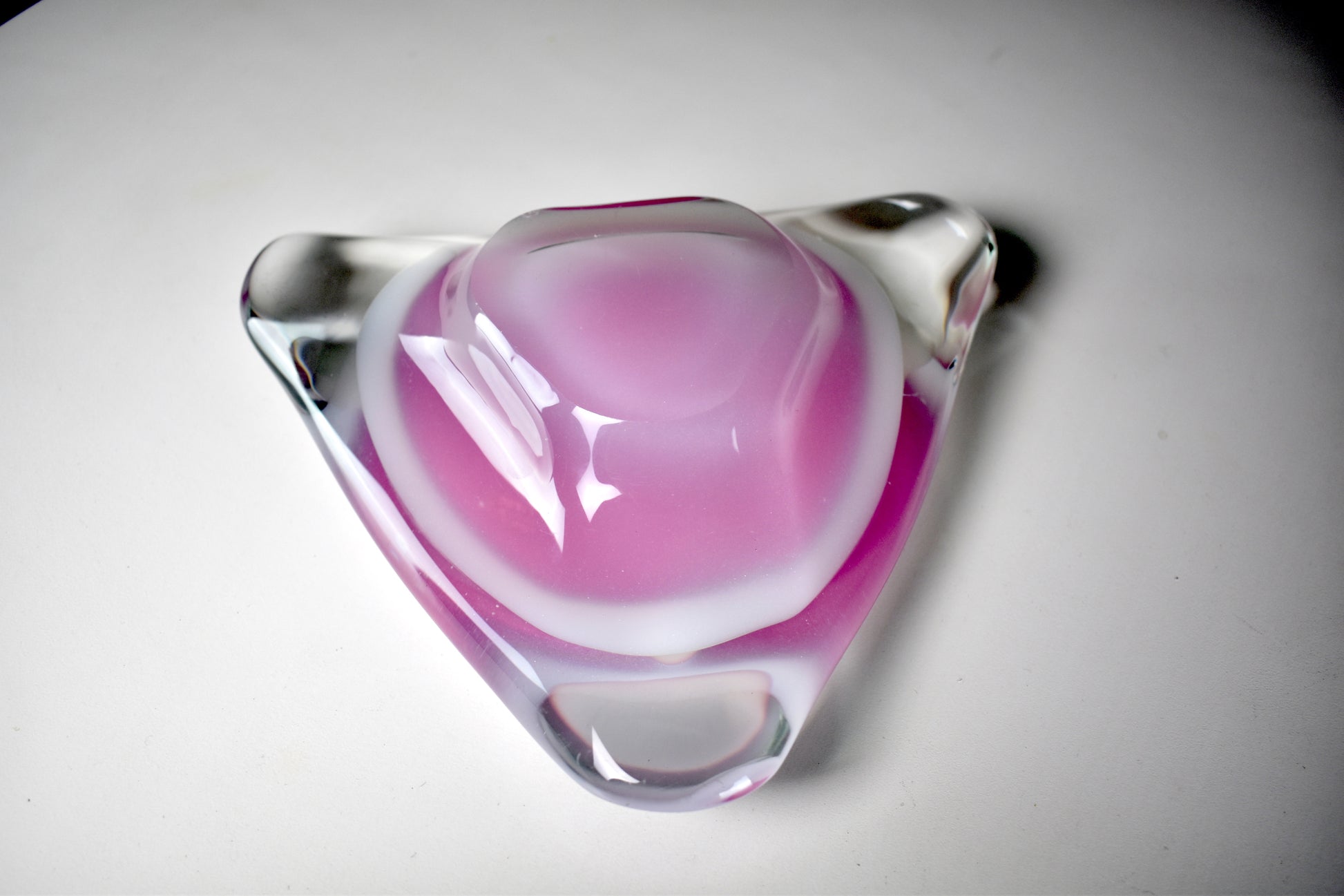 1980's Murano Sommerso Ashtray by Oball - Spirit Gallery