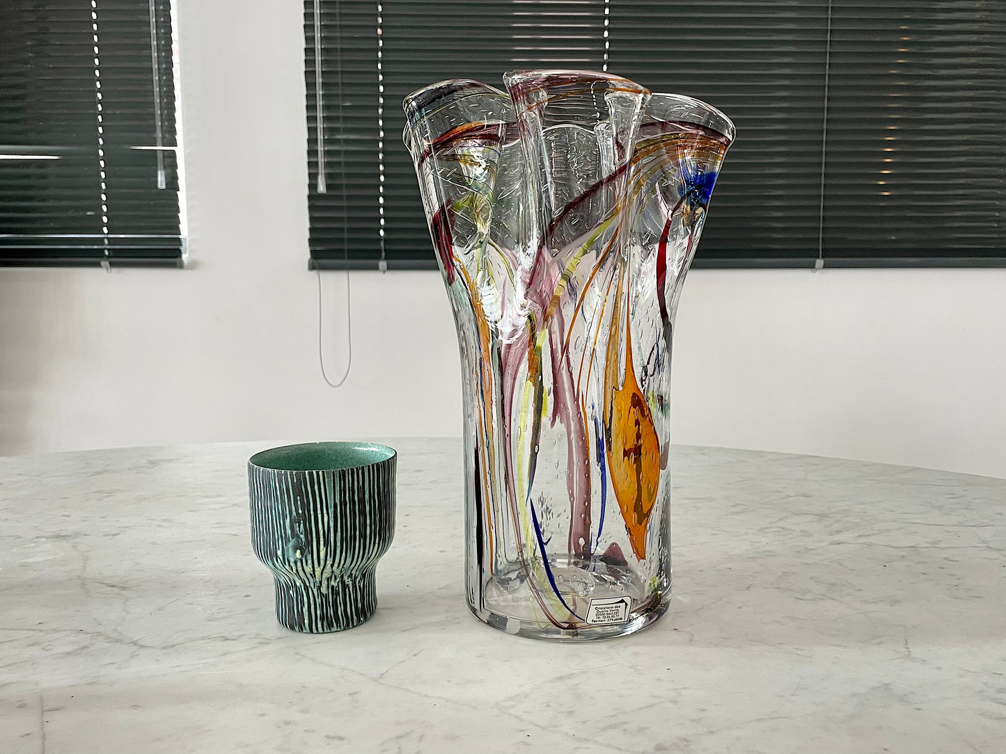 1970's French Multicolour Cristal Vase - Spirit Gallery