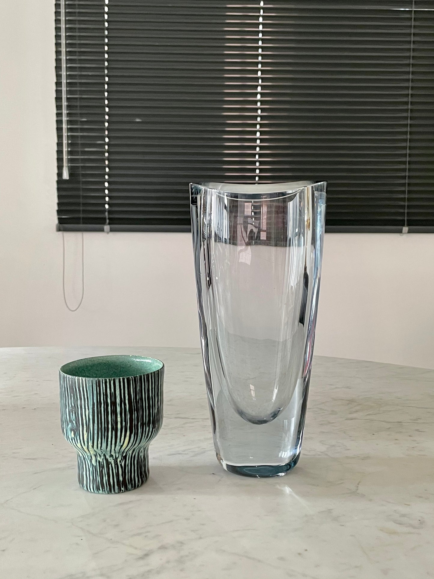 1960's Vintage Swedish Crystal Vase by Orrefors - Spirit Gallery