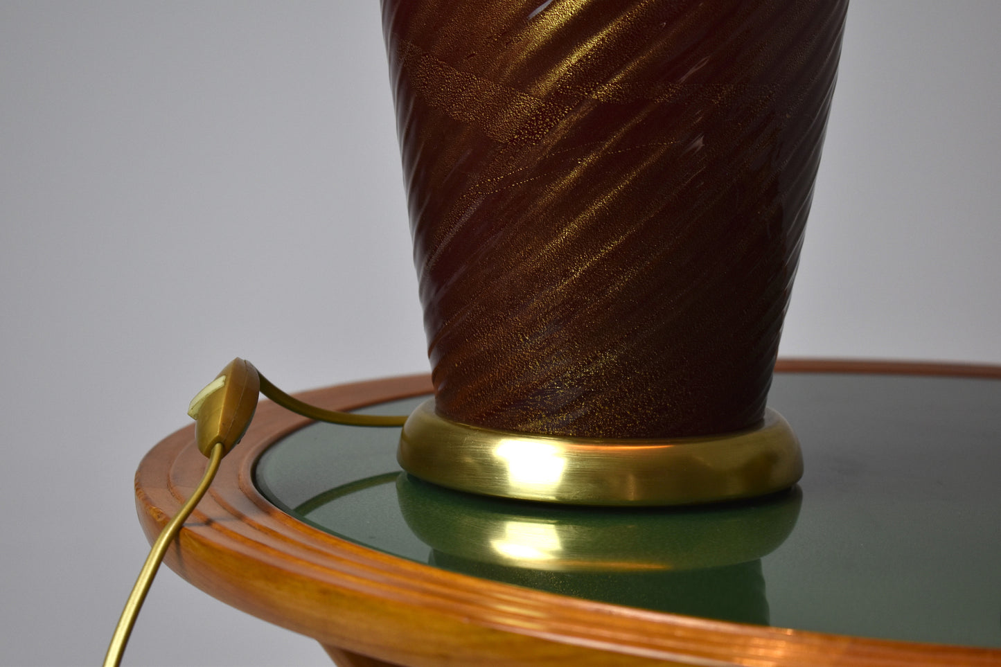 1970's Italian Mid-Century Murano Table Lamp by Tommaso Barbi - Spirit Gallery