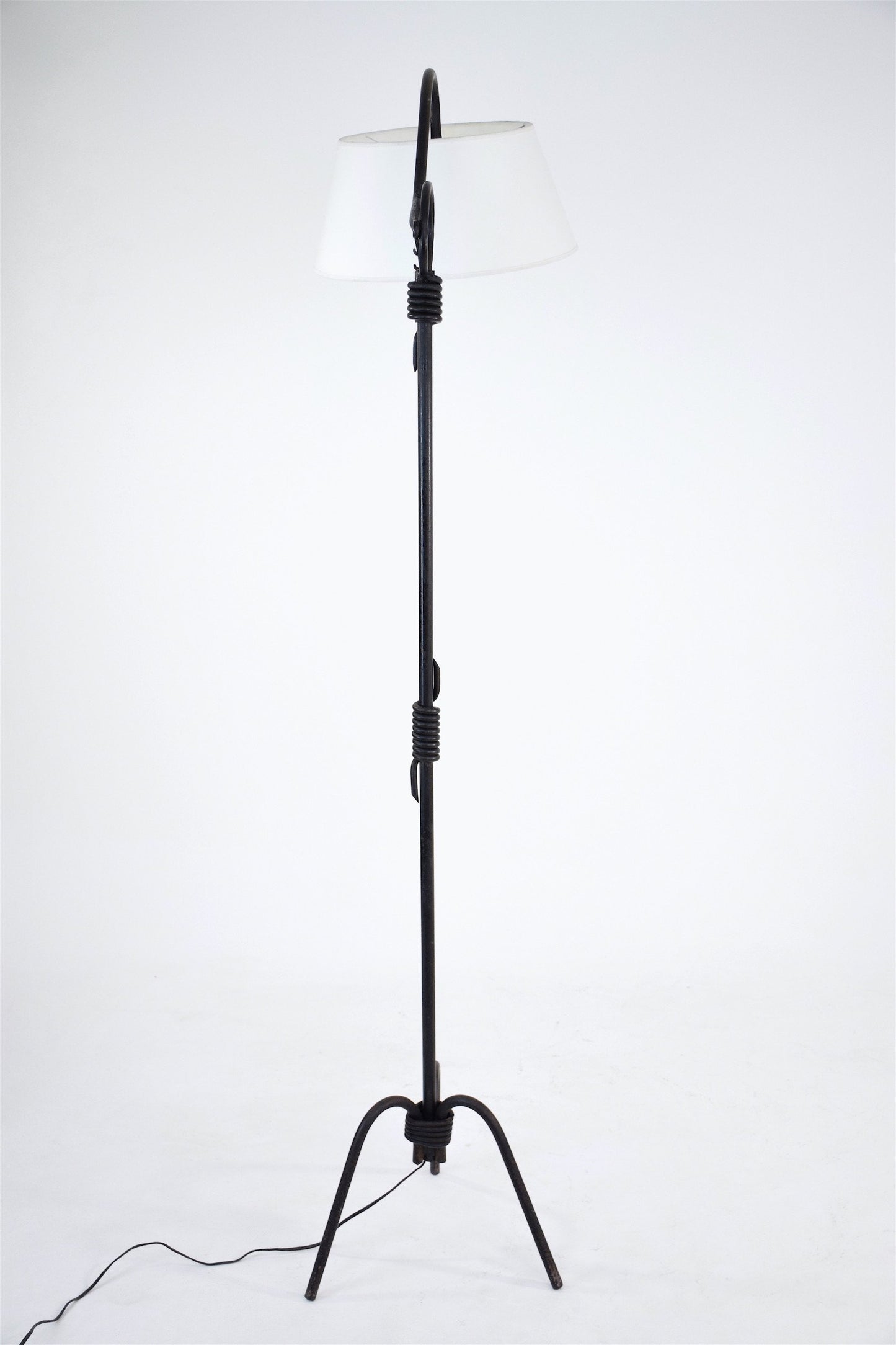 Adjustable Iron Floor Lamp Attributed to Jean Royère, 1940s - Spirit Gallery