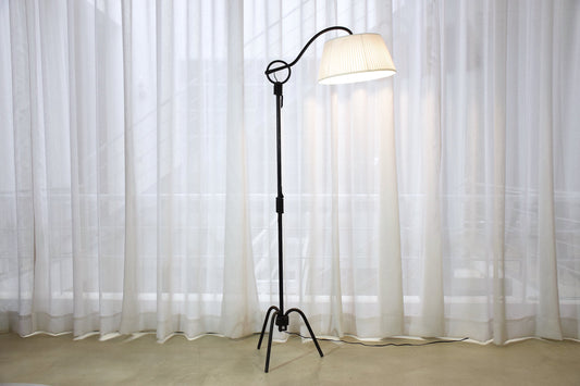Adjustable Iron Floor Lamp Attributed to Jean Royère, 1940s - Spirit Gallery