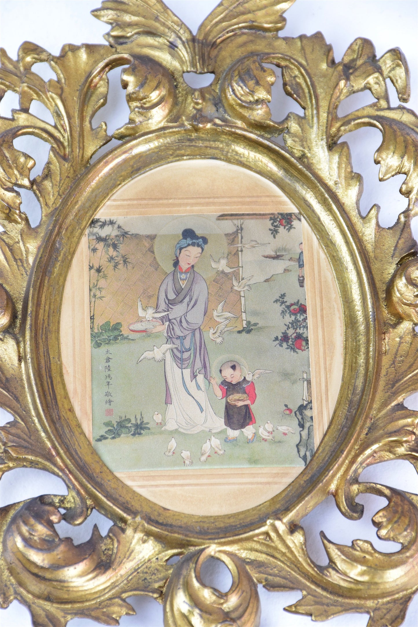 Antique Japanese Watercolours in Italian Giltwood Frames - Spirit Gallery