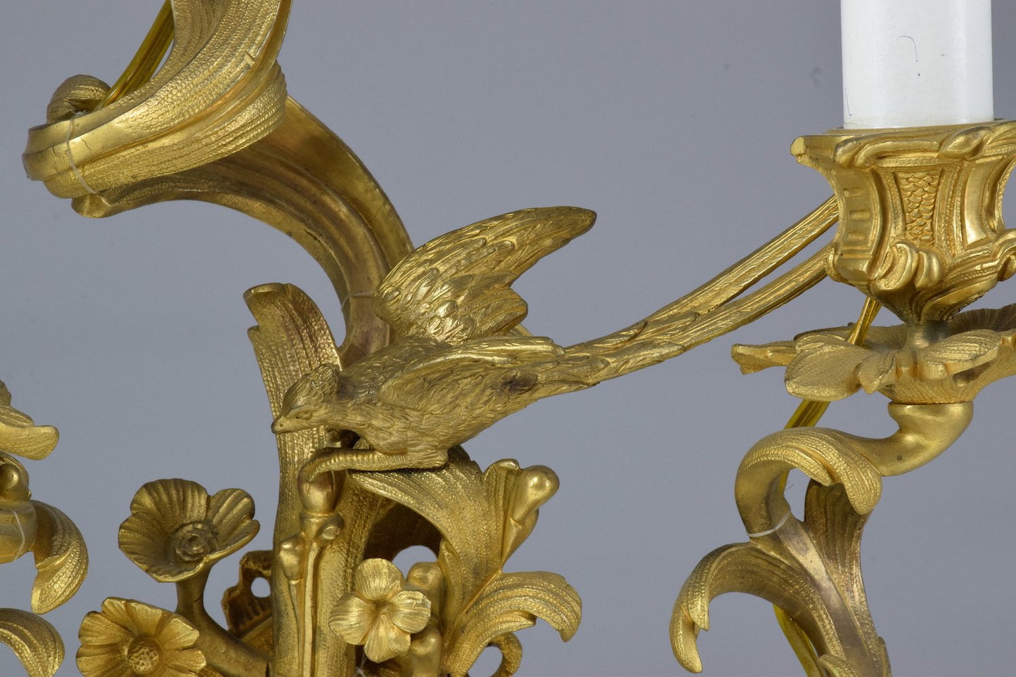 Antique Pair of French Ormolu Electrified Candelabras - Spirit Gallery