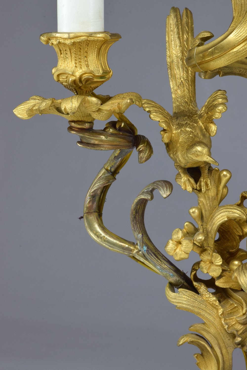 Antique Pair of French Ormolu Electrified Candelabras - Spirit Gallery