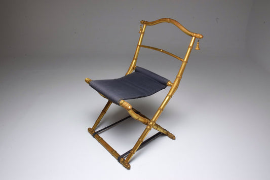 Antique Wooden Folding Chair, Napoleon III - Spirit Gallery
