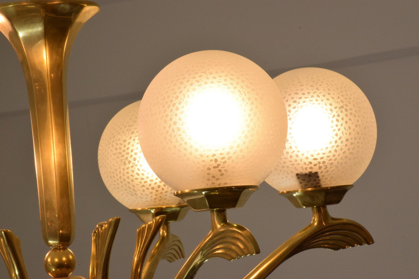Art Deco Brass Chandelier, France, 1930's - Spirit Gallery