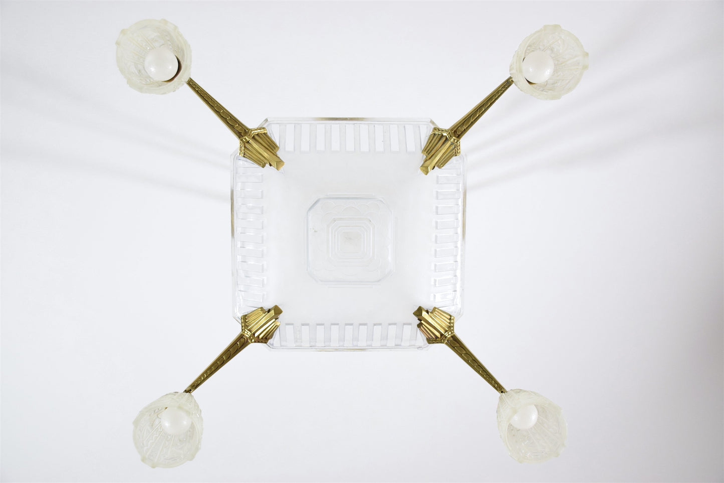Art Deco Chandelier by Muller Freres, France, 1930's - Spirit Gallery